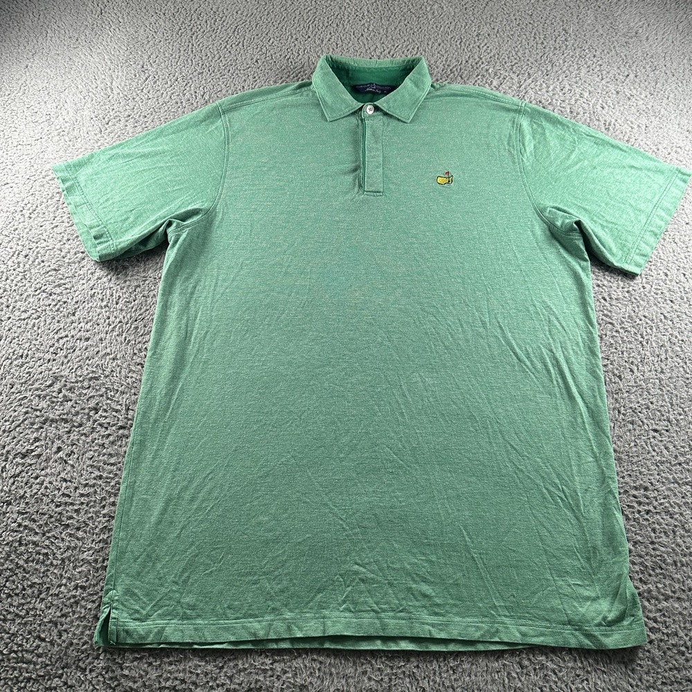 Clubhouse Collection Golf‎ Polo Shirt Mens XL Green Masters Logo Italy Stretch